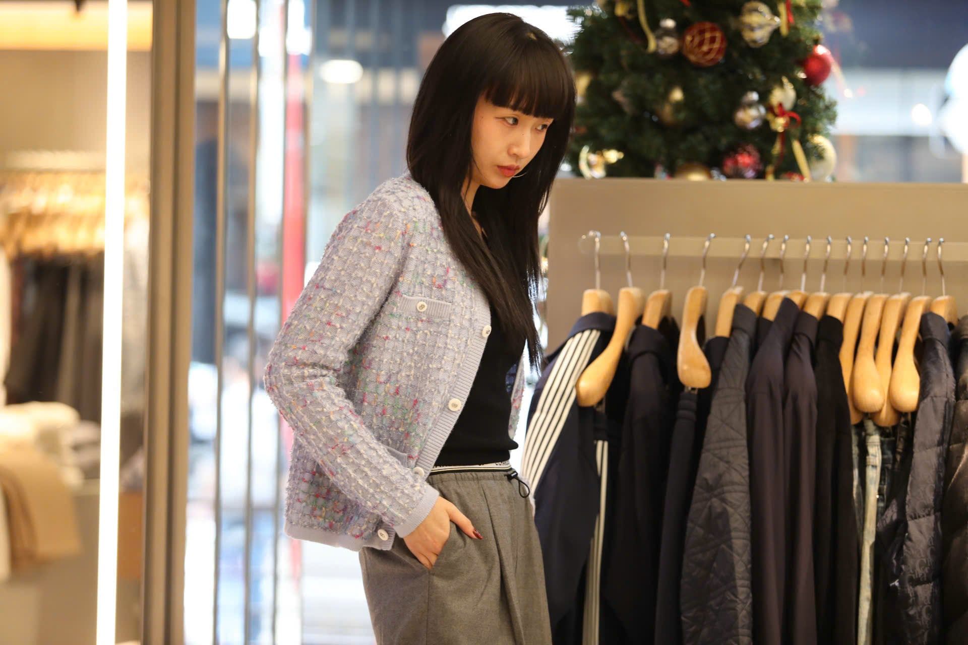  Áo CDG xanh nhạt sắc màu 4 túi -cúc trắng 