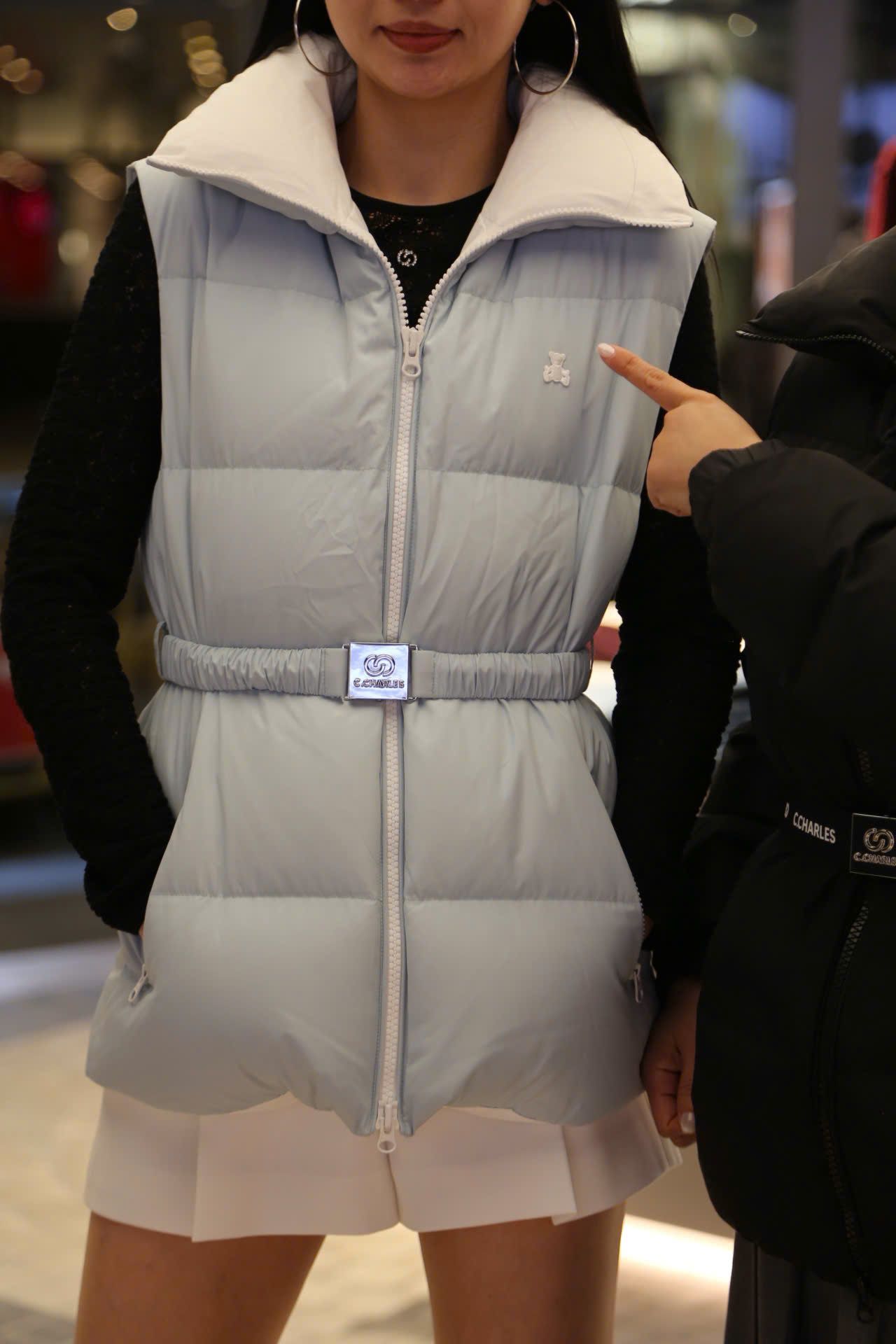  Áo gile phao Xanh da trời 