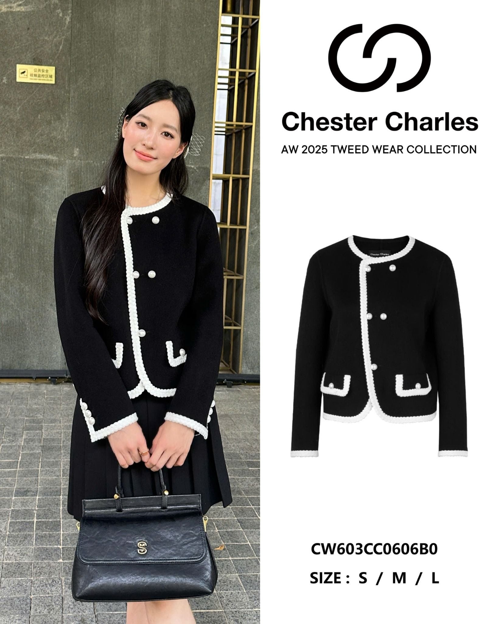  Dạ twed vạt chéo 