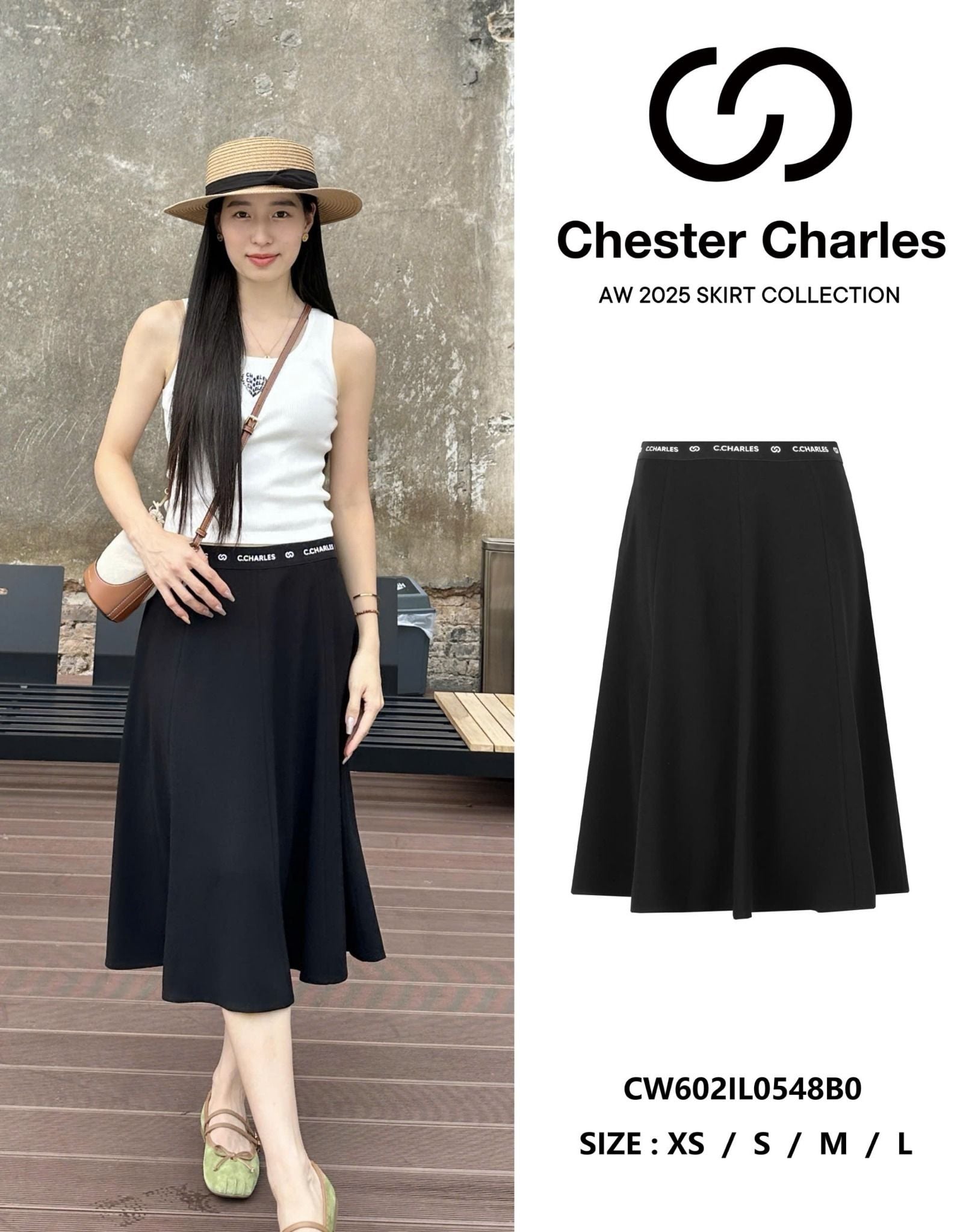  Chân váy đen CC 