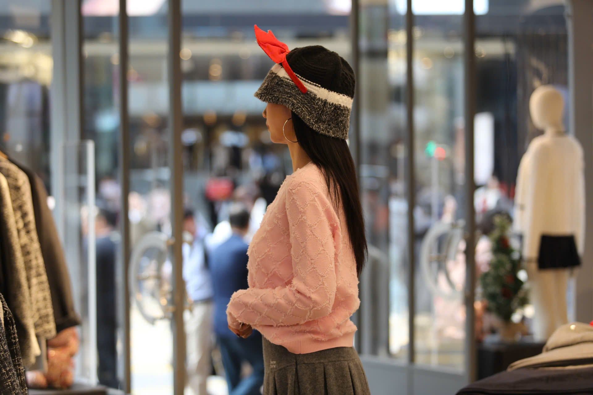  Áo CDG trám lông hồng pastel 