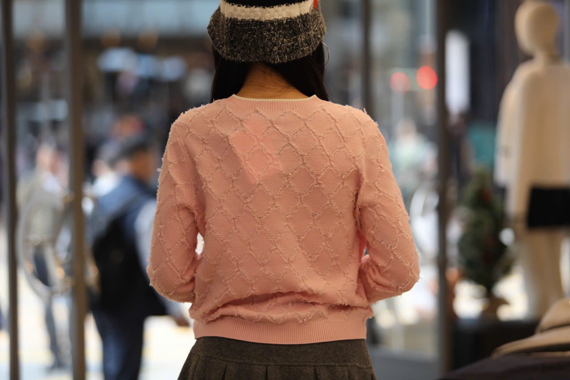  Áo CDG trám lông hồng pastel 