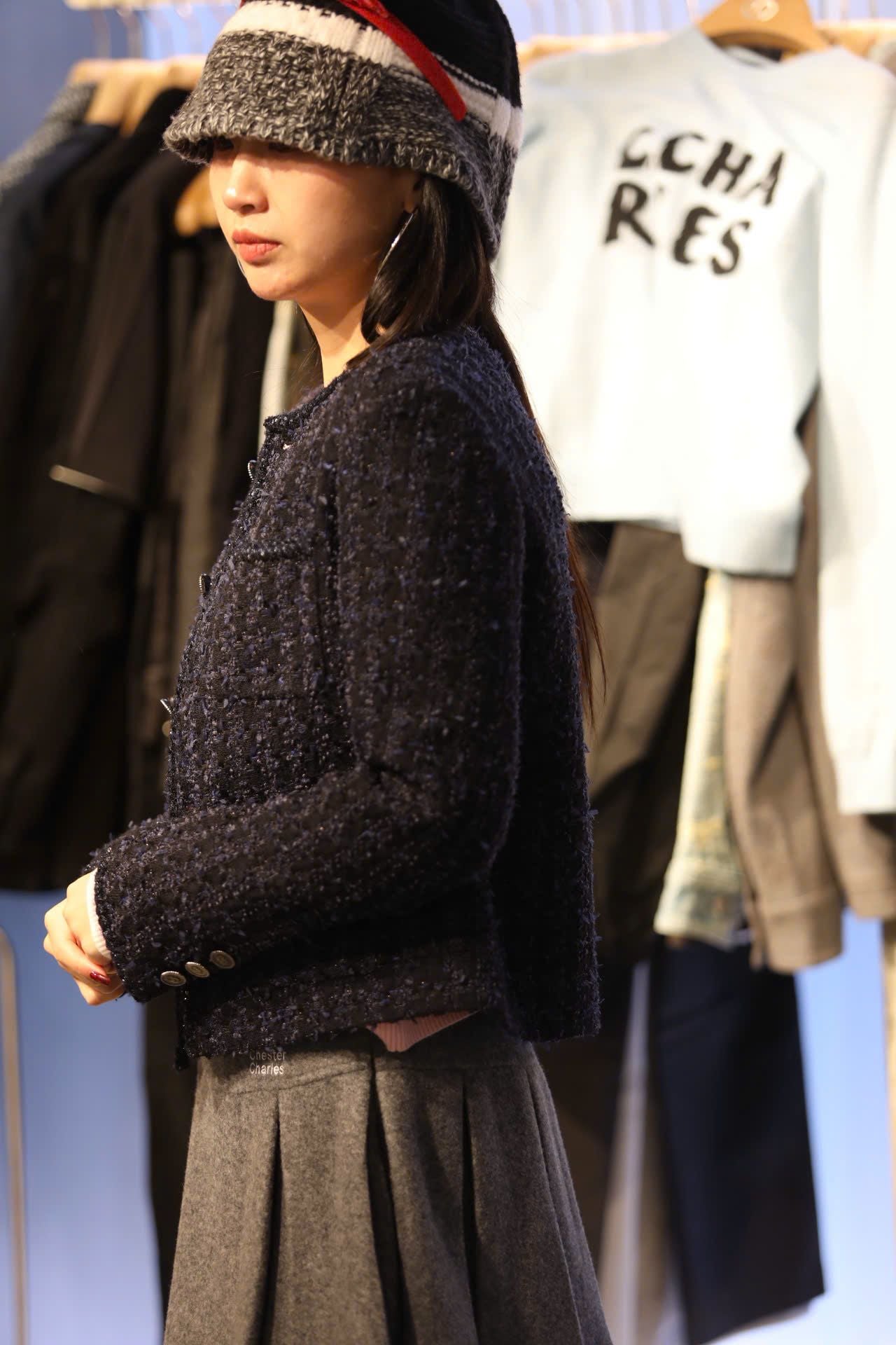  Áo tweed xanh navy Blink 