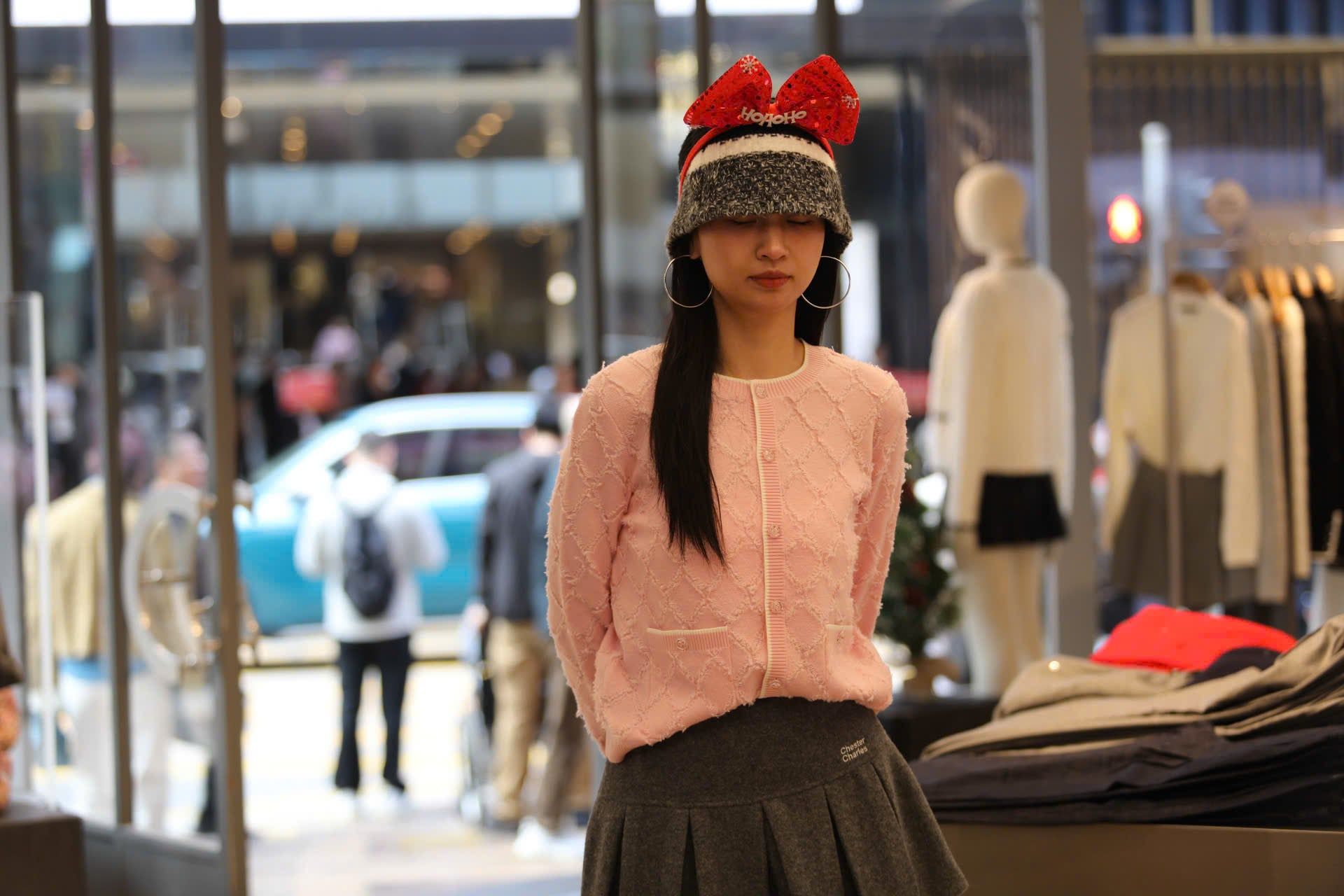  Áo CDG trám lông hồng pastel 