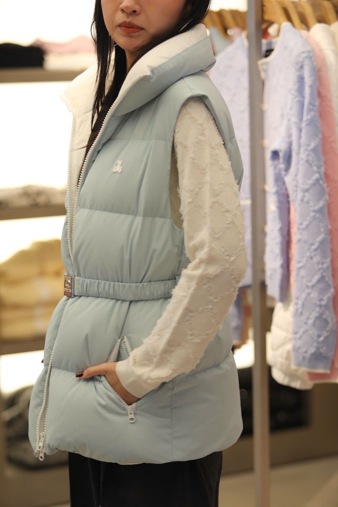  Áo gile phao Xanh da trời 