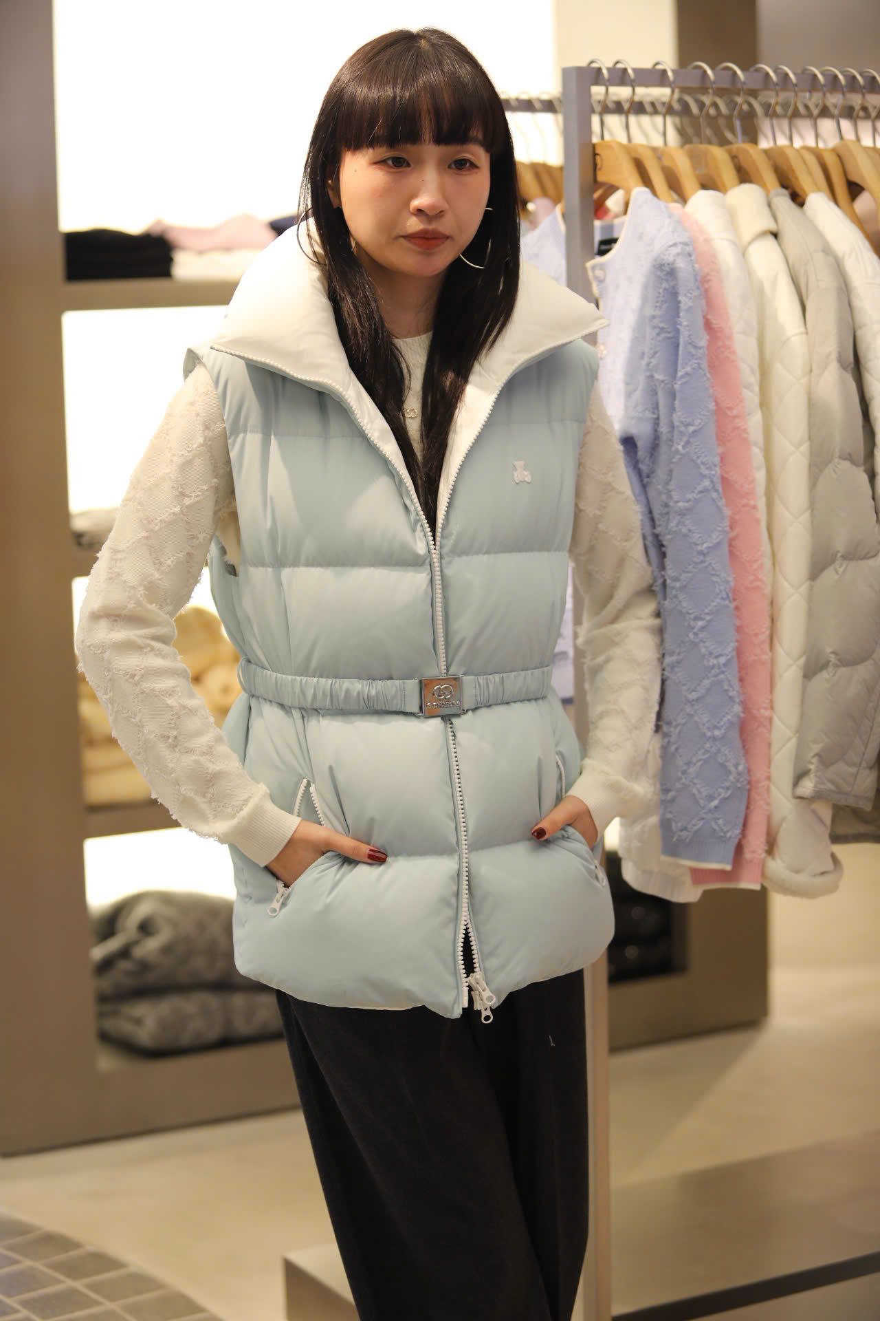  Áo gile phao Xanh da trời 