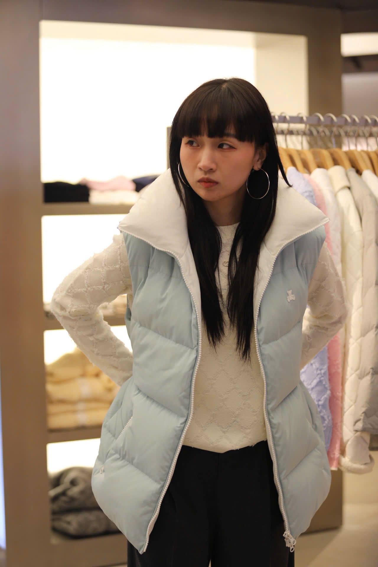  Áo gile phao Xanh da trời 