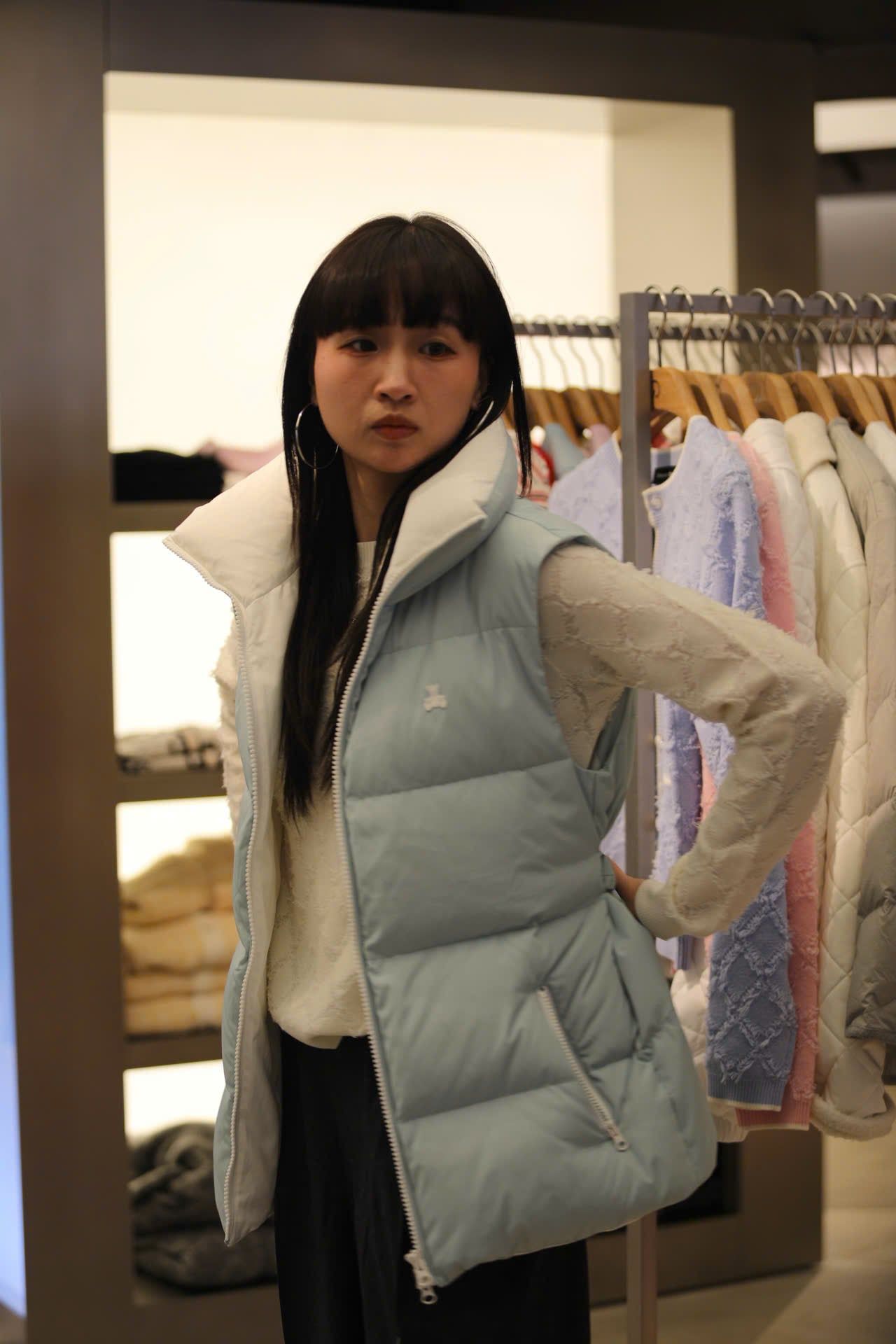  Áo gile phao Xanh da trời 