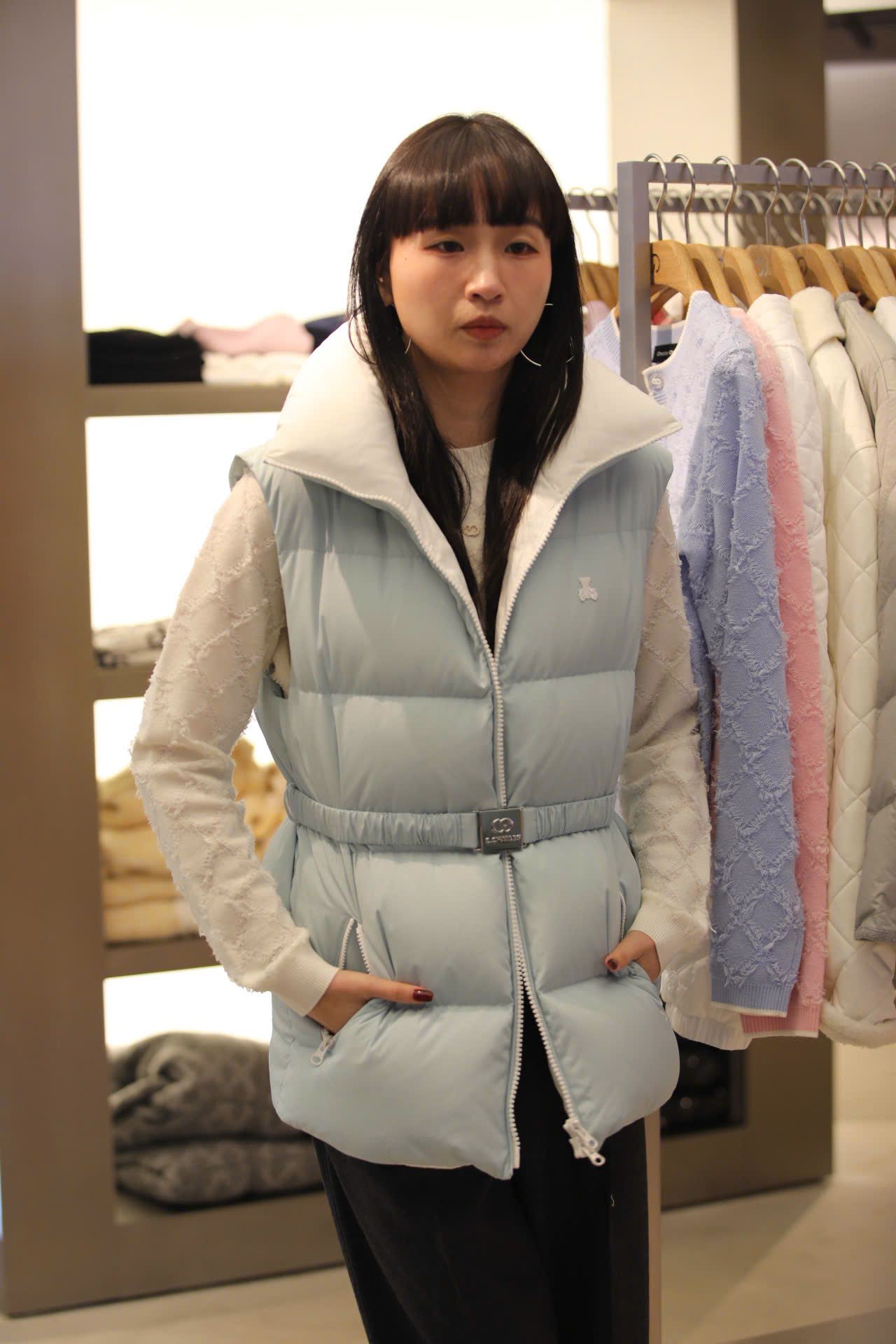  Áo gile phao Xanh da trời 