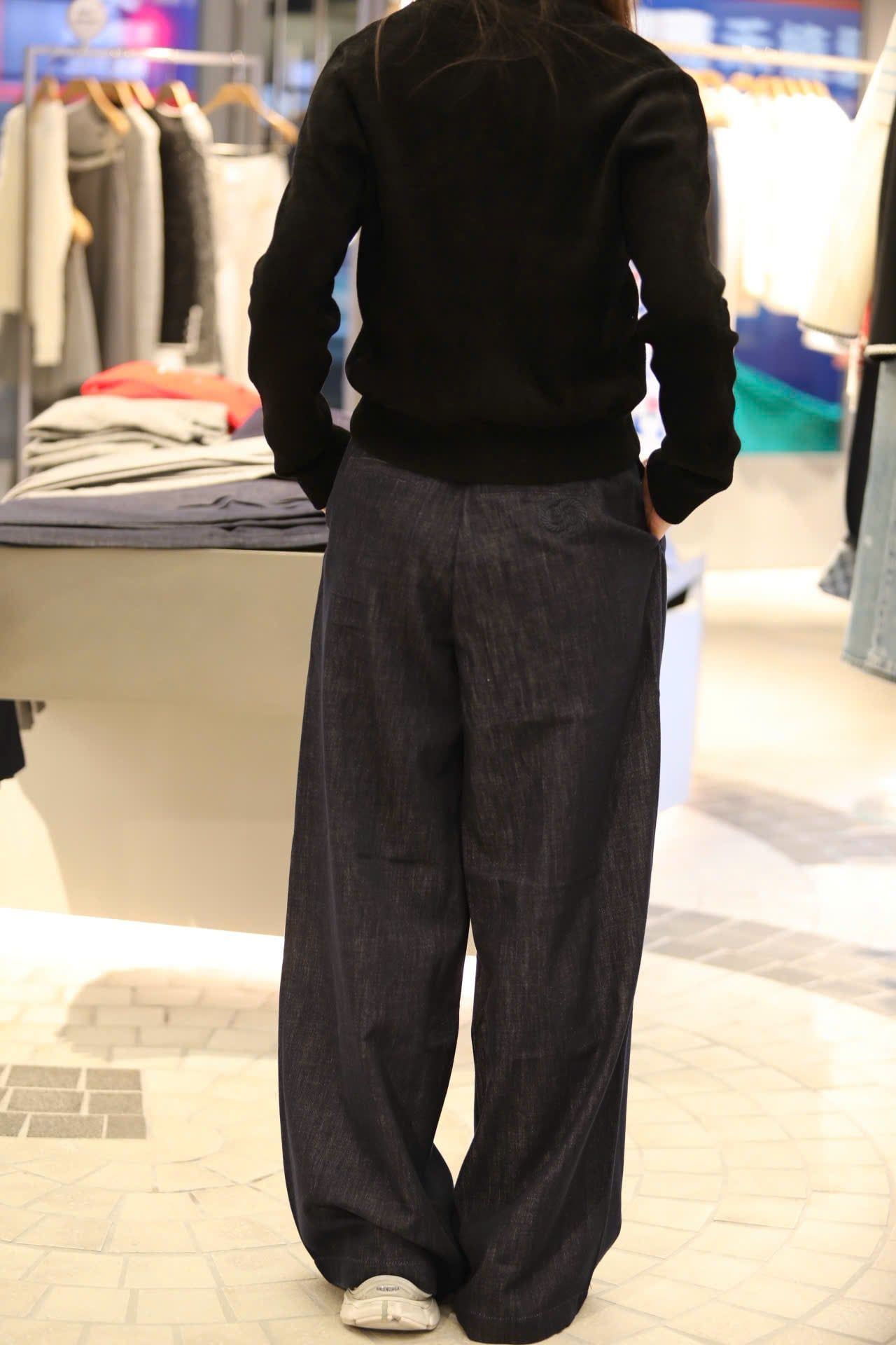  Quần jean ống rộng xanh than ss25 