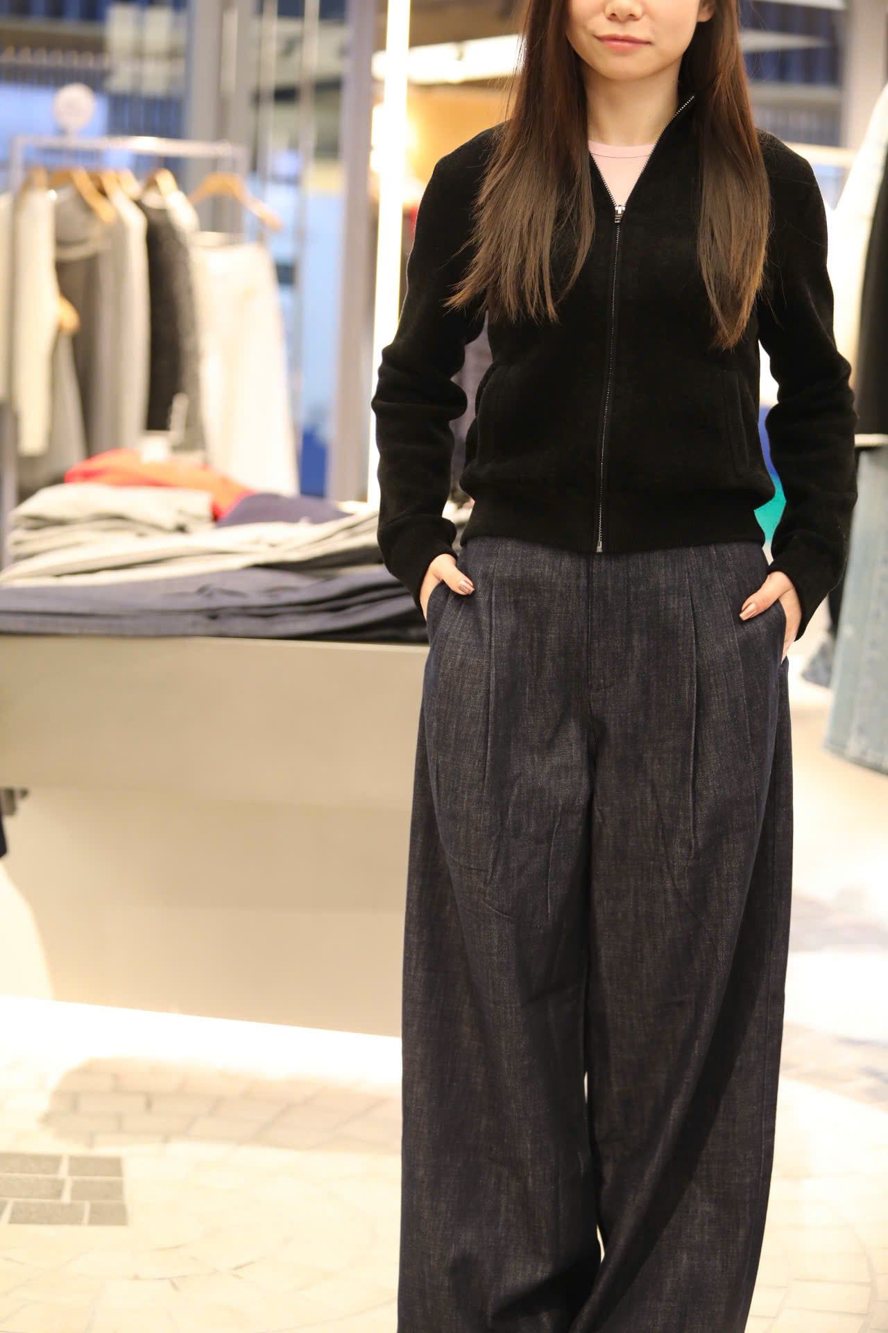  Quần jean ống rộng xanh than ss25 