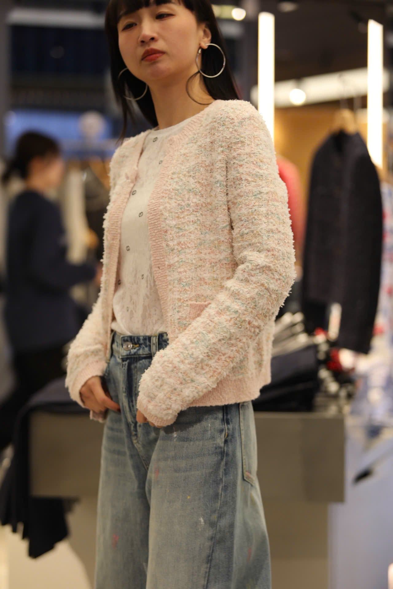  Áo CDG hồng kẻ trắng sắc mầu 