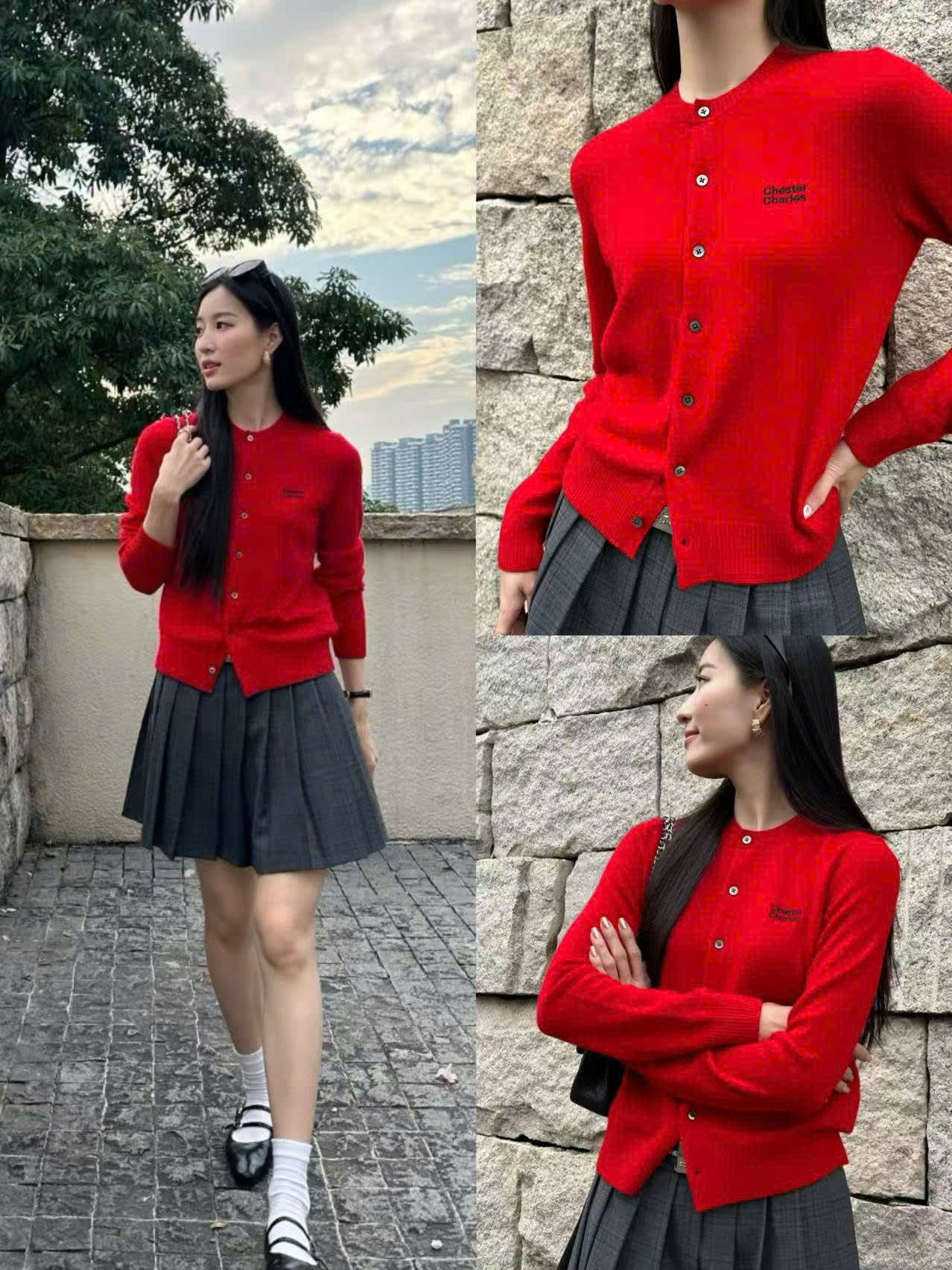  CDG đỏ chữ CC đen 