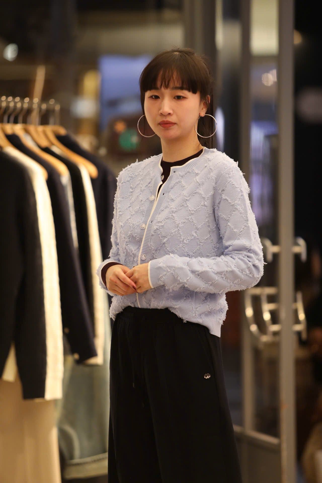  Áo CDG trám lông xanh pastel 