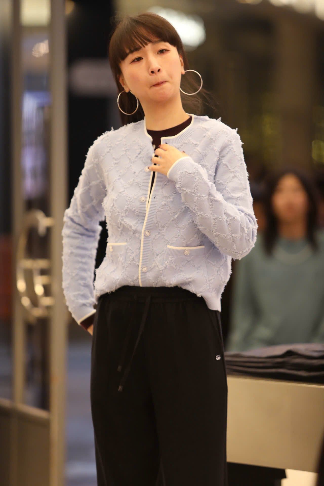  Áo CDG trám lông xanh pastel 