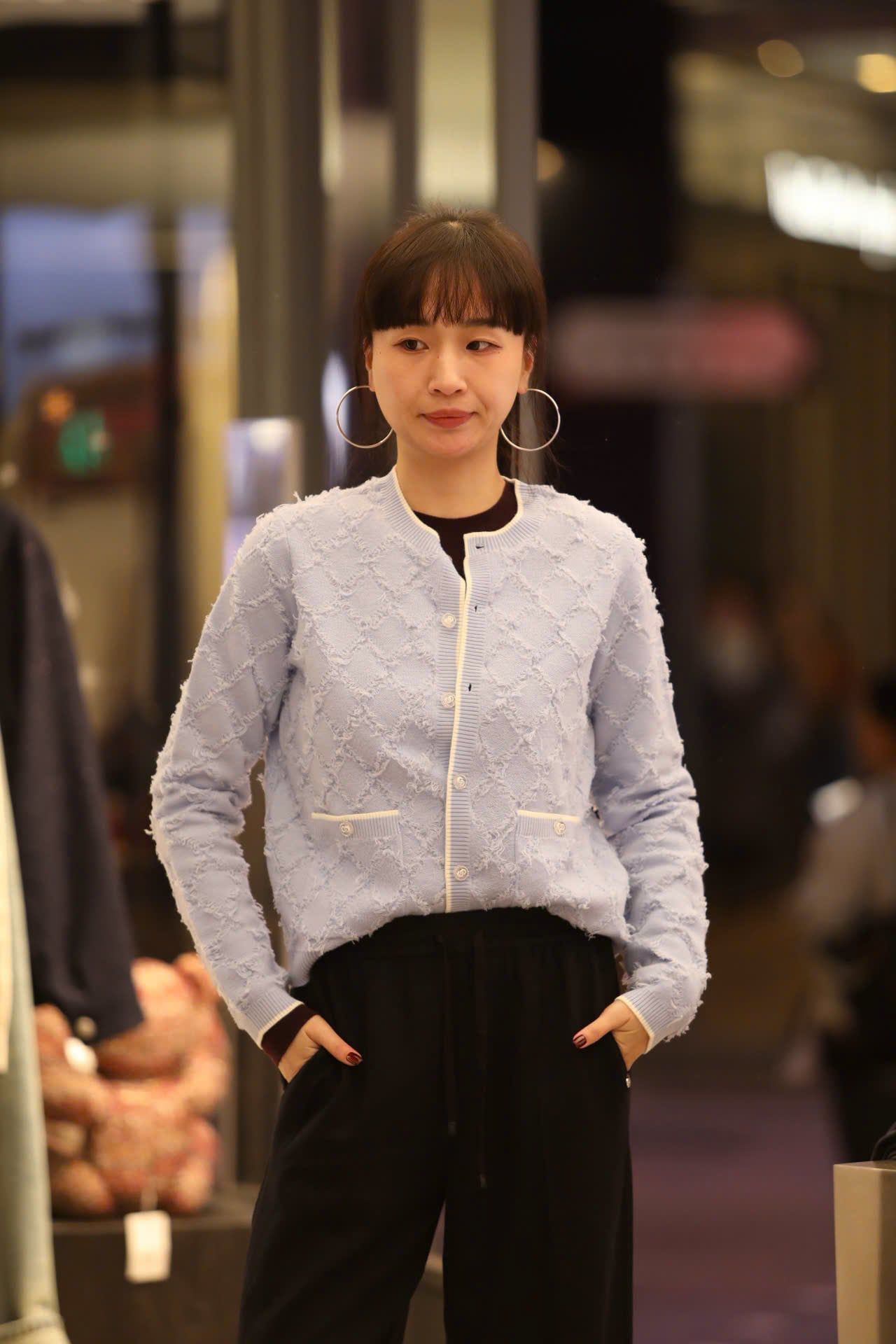  Áo CDG trám lông xanh pastel 