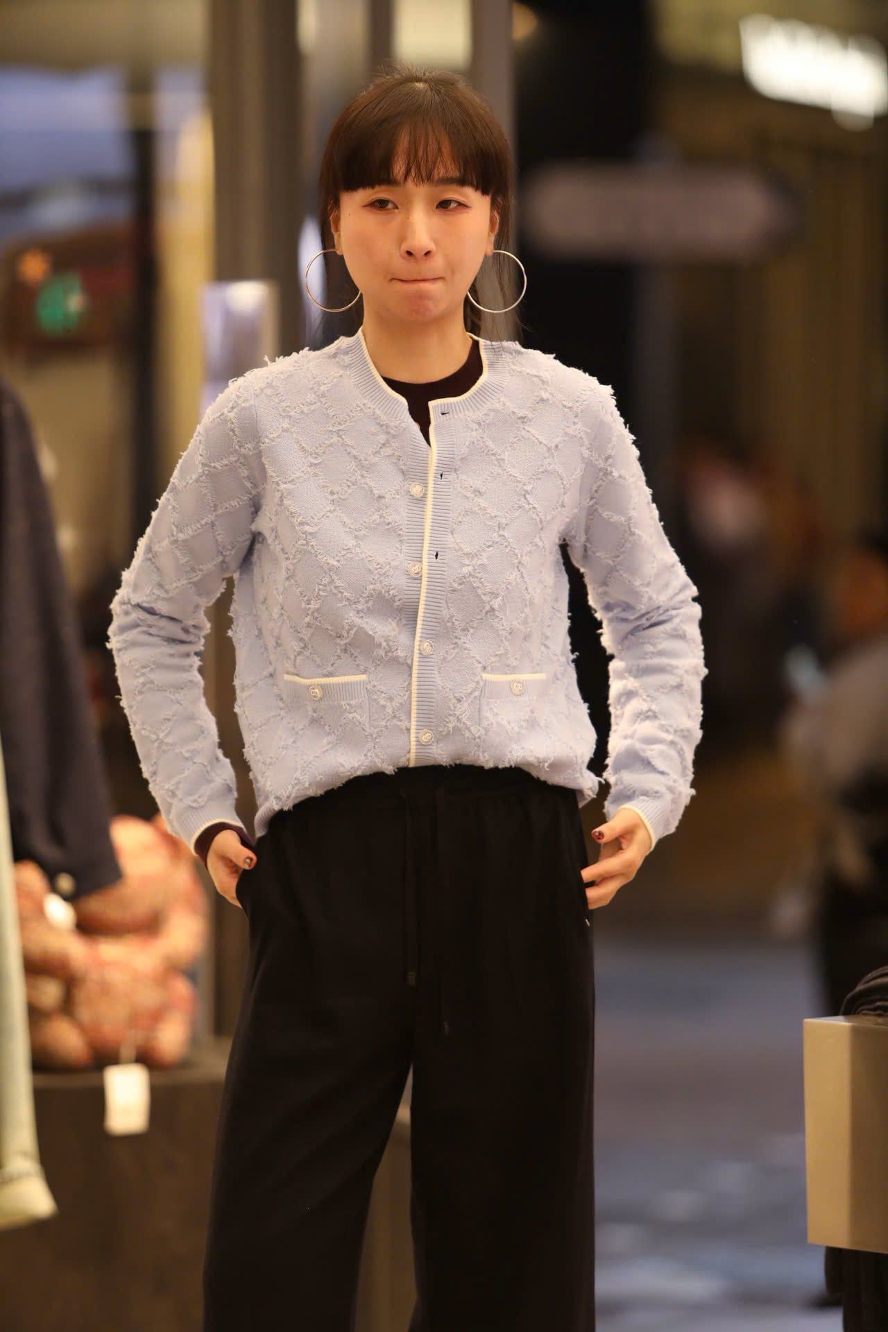  Áo CDG trám lông xanh pastel 