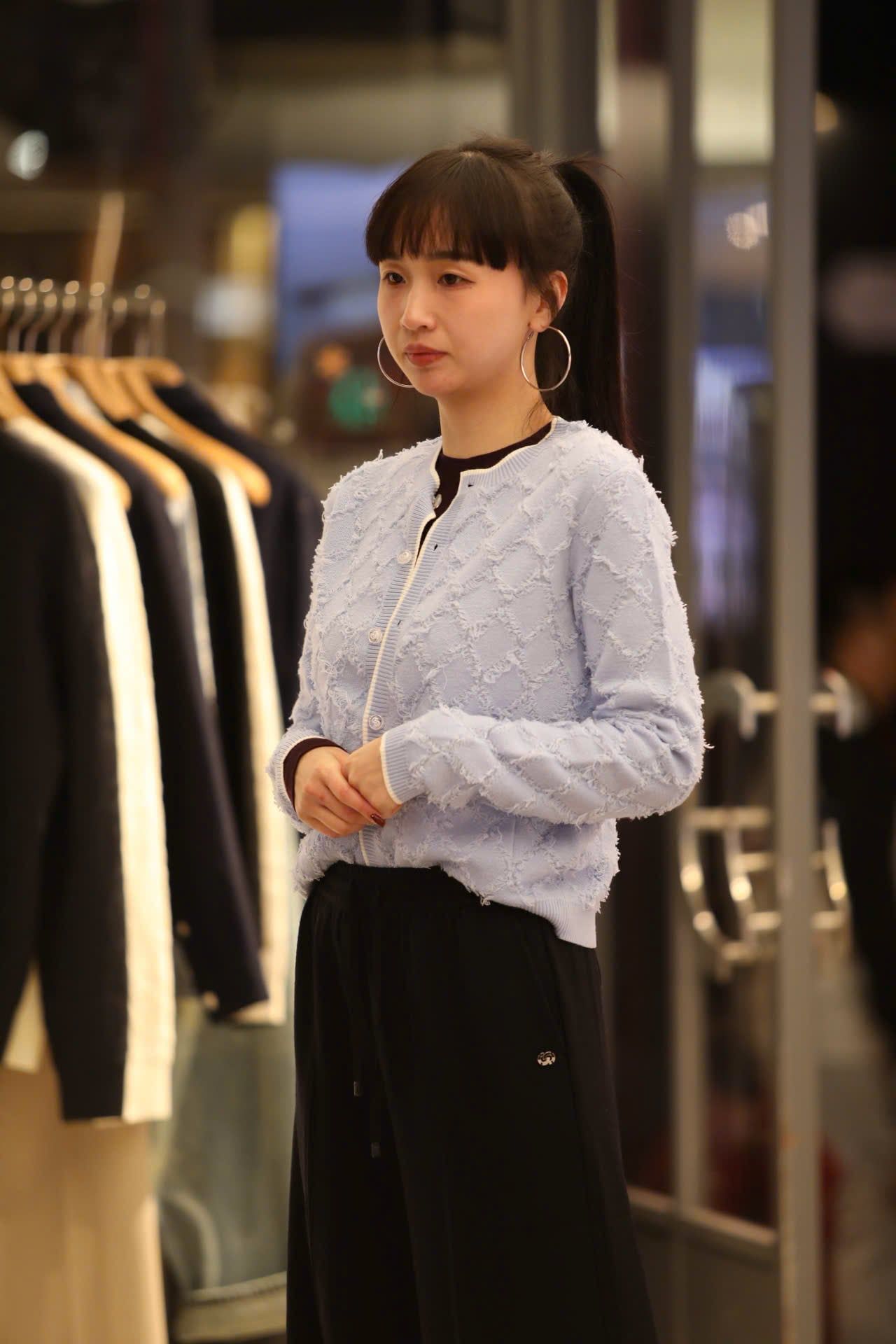  Áo CDG trám lông xanh pastel 