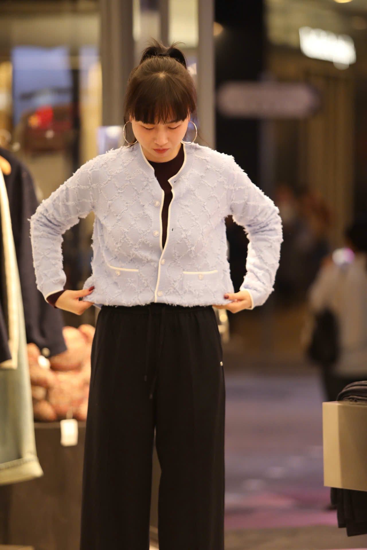  Áo CDG trám lông xanh pastel 