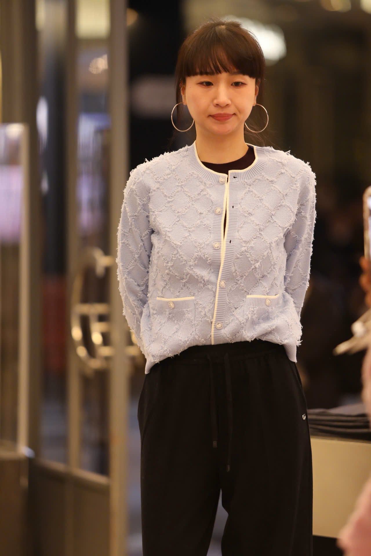  Áo CDG trám lông xanh pastel 