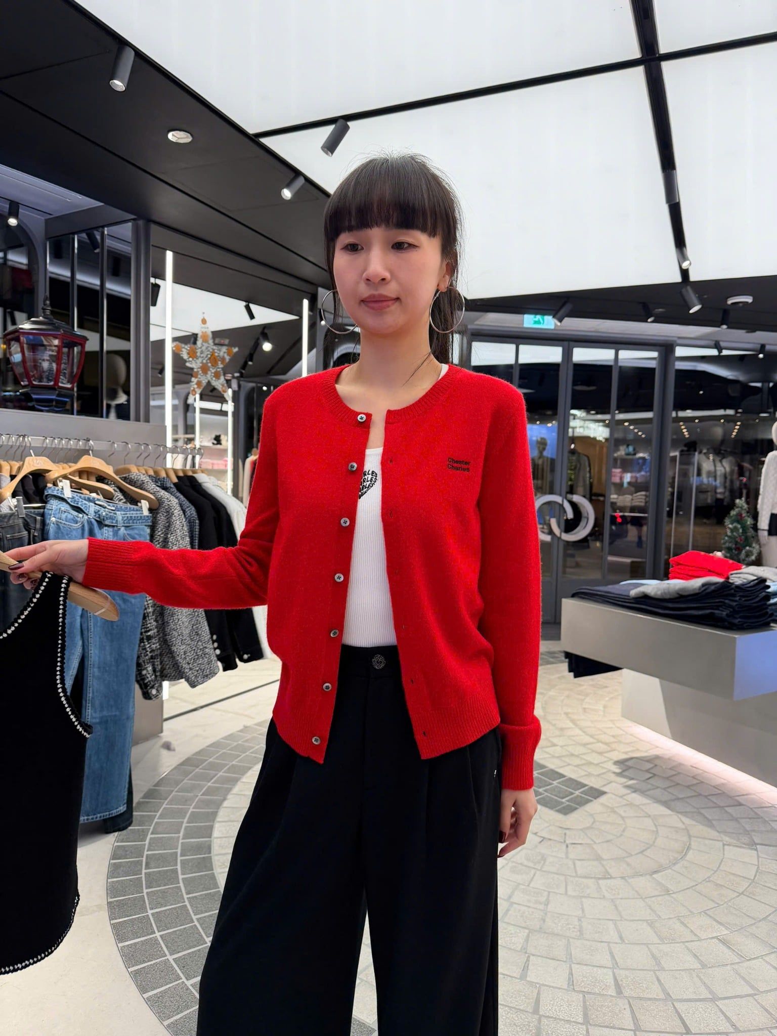  CDG đỏ chữ CC đen 