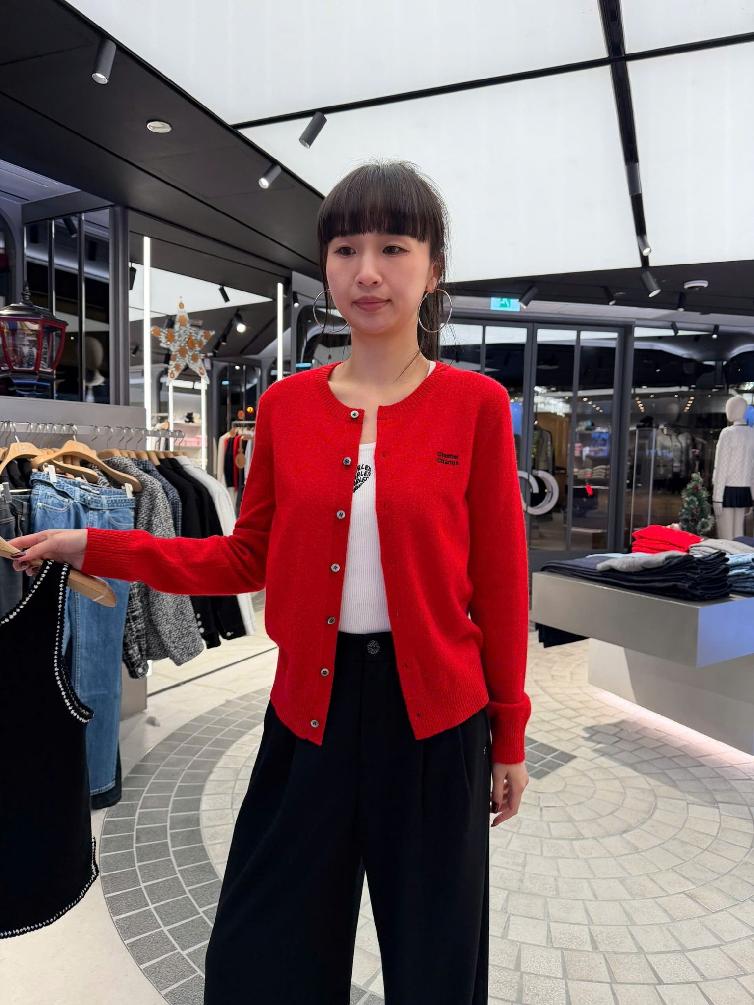  CDG đỏ chữ CC đen 