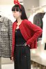  Áo CDG đỏ cashmere 2 túi logo 