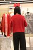  Áo CDG đỏ cashmere 2 túi logo 