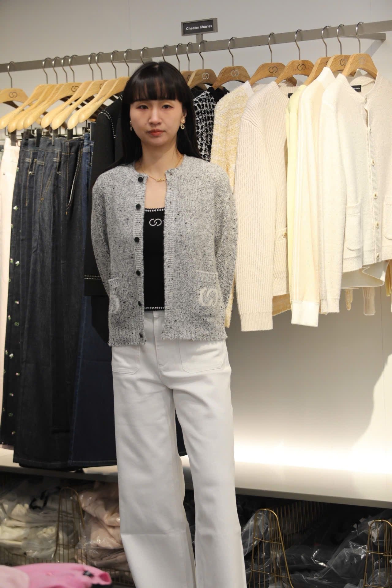  Áo CDG xám 2 túi Logo trắng 