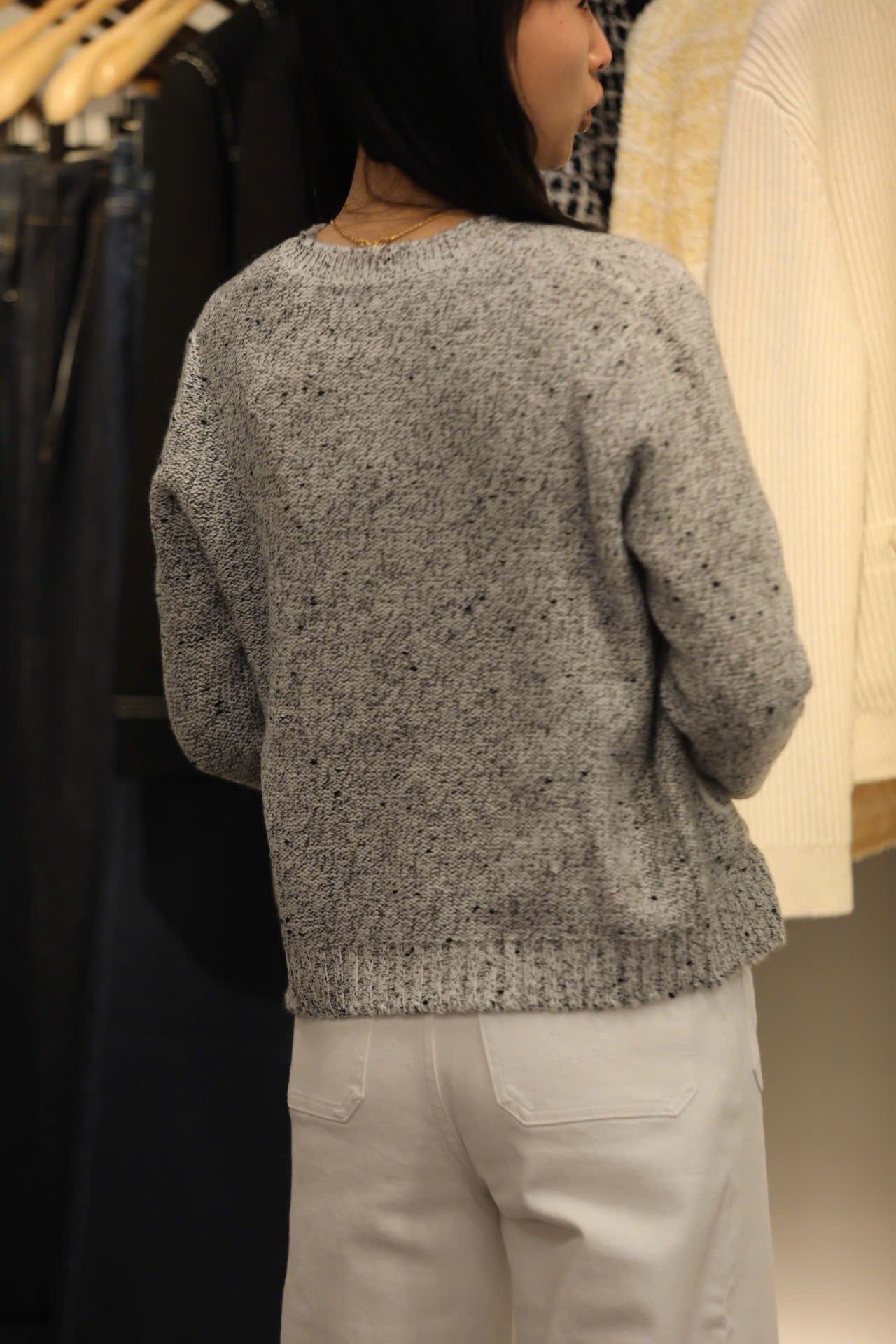  Áo CDG xám 2 túi Logo trắng 