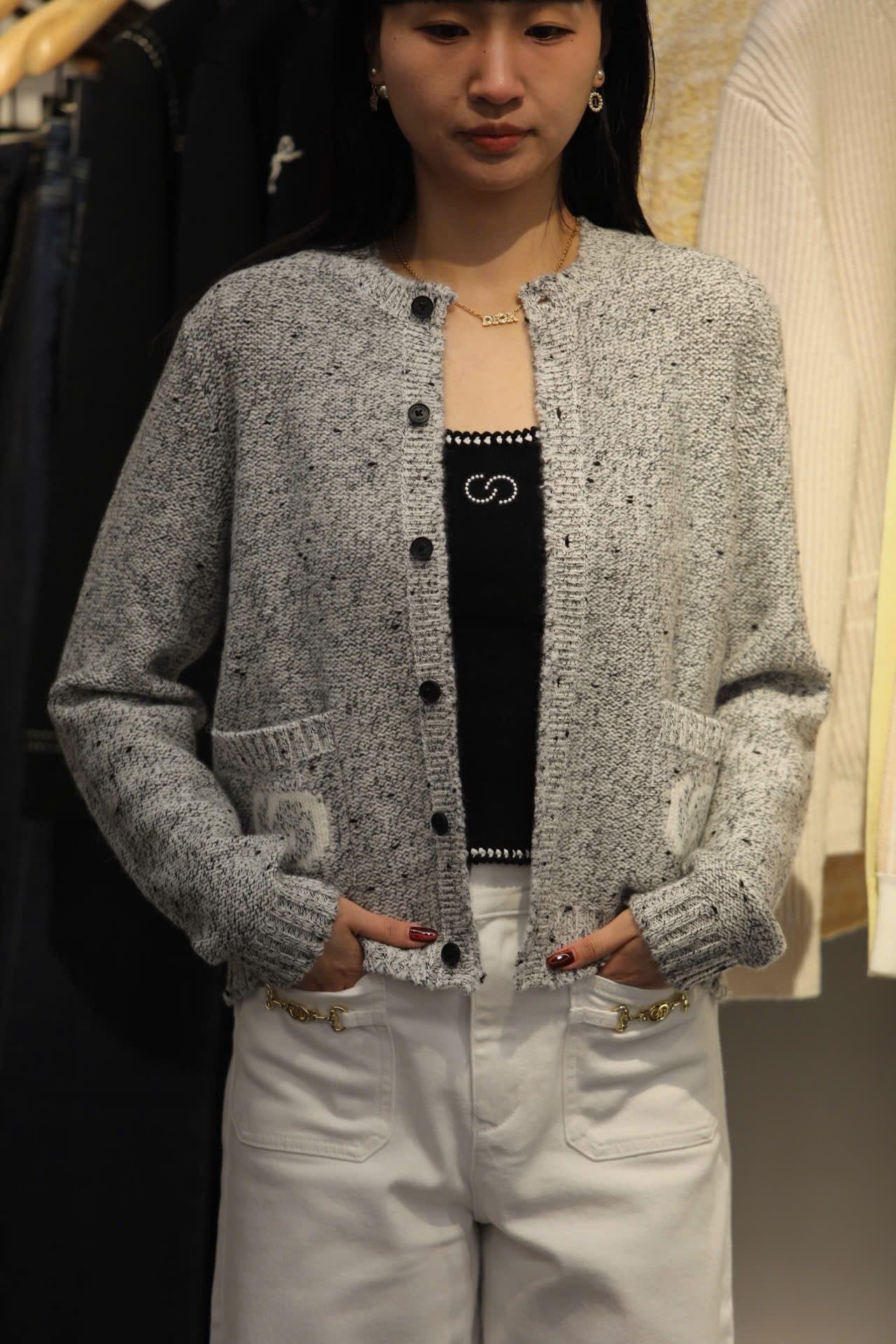  Áo CDG xám 2 túi Logo trắng 