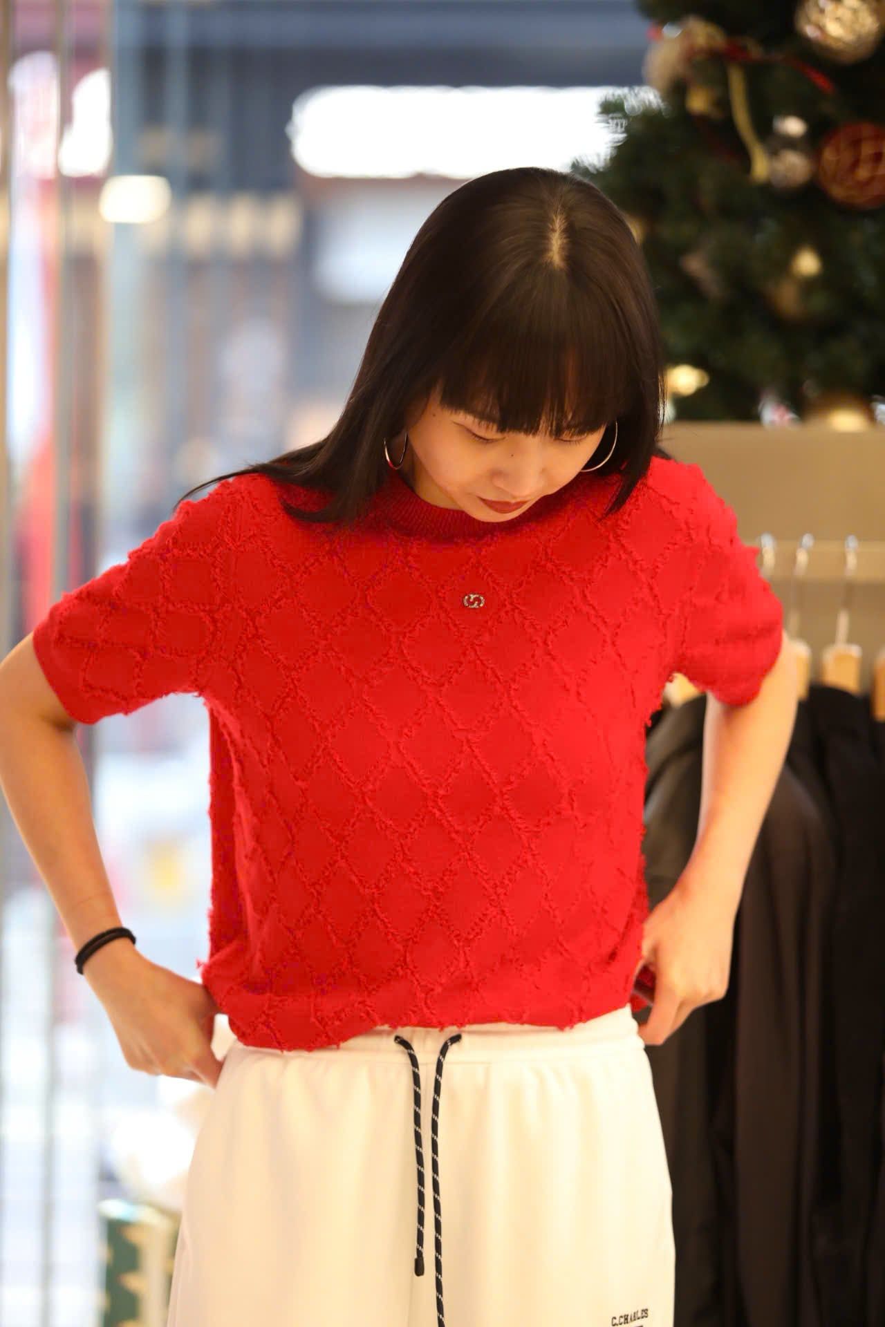  Áo trám đỏ ngắn tay 