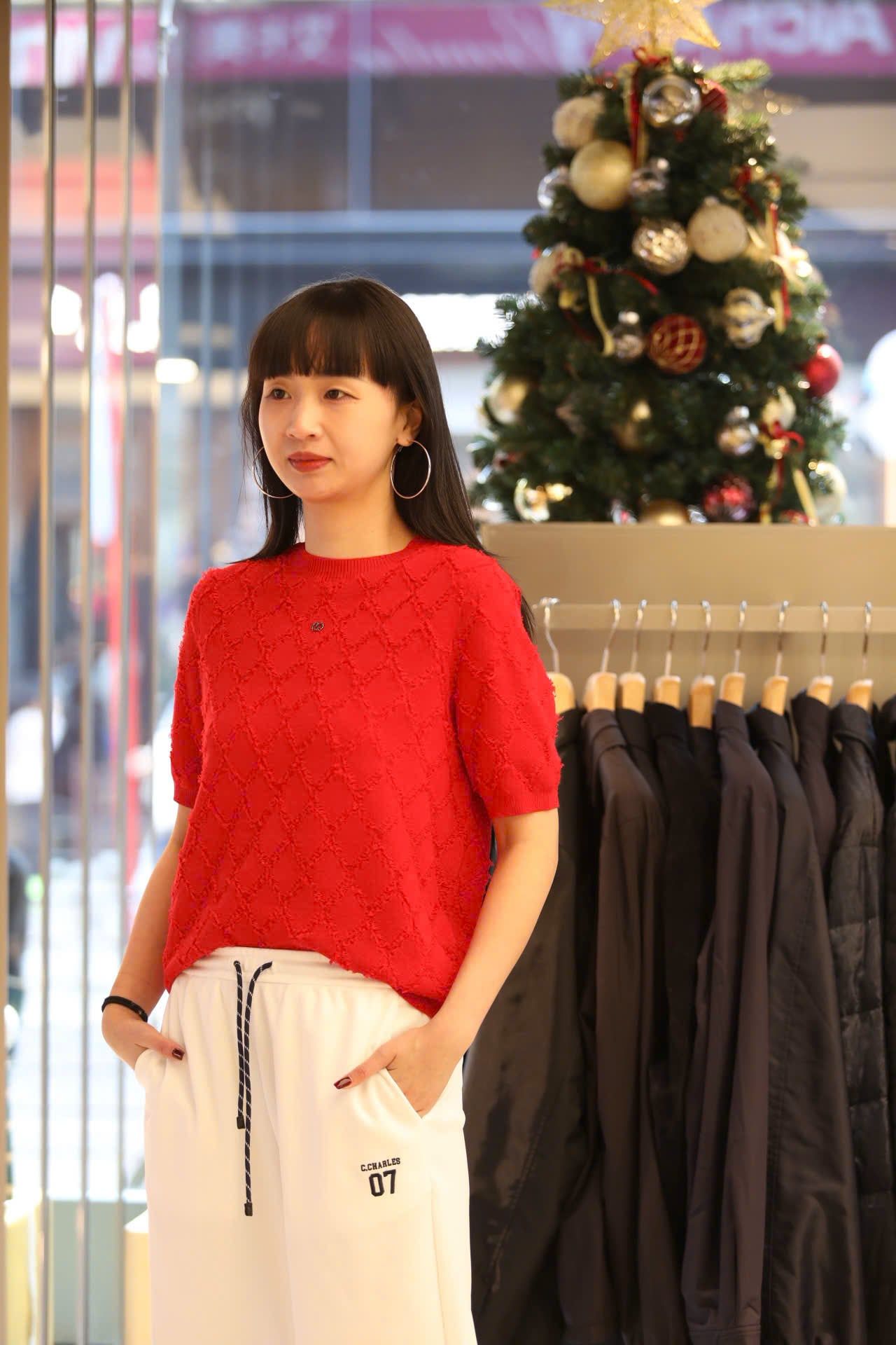  Áo trám đỏ ngắn tay 