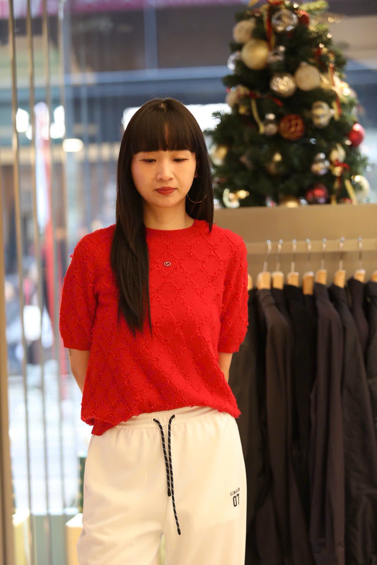  Áo trám đỏ ngắn tay 