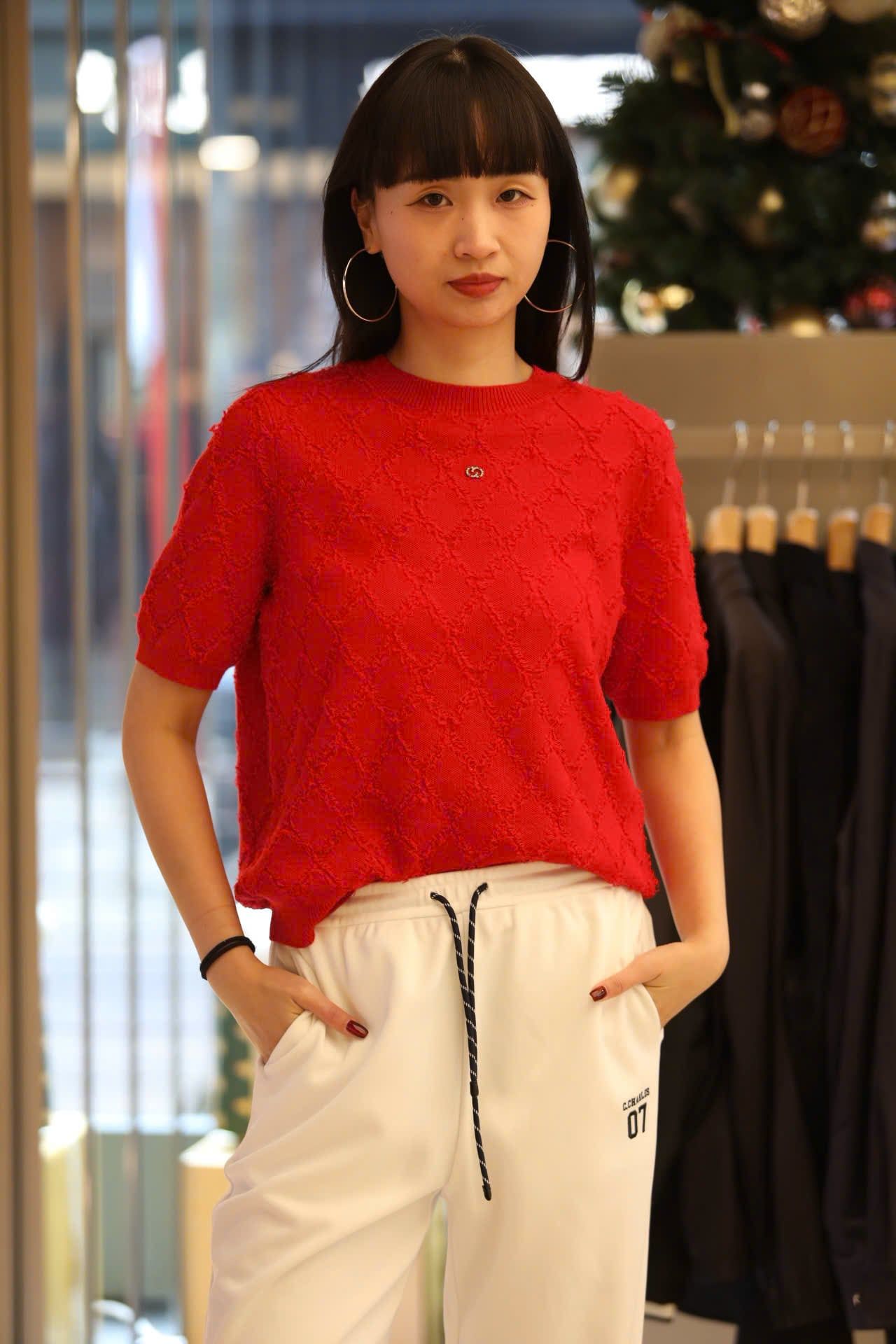  Áo trám đỏ ngắn tay 