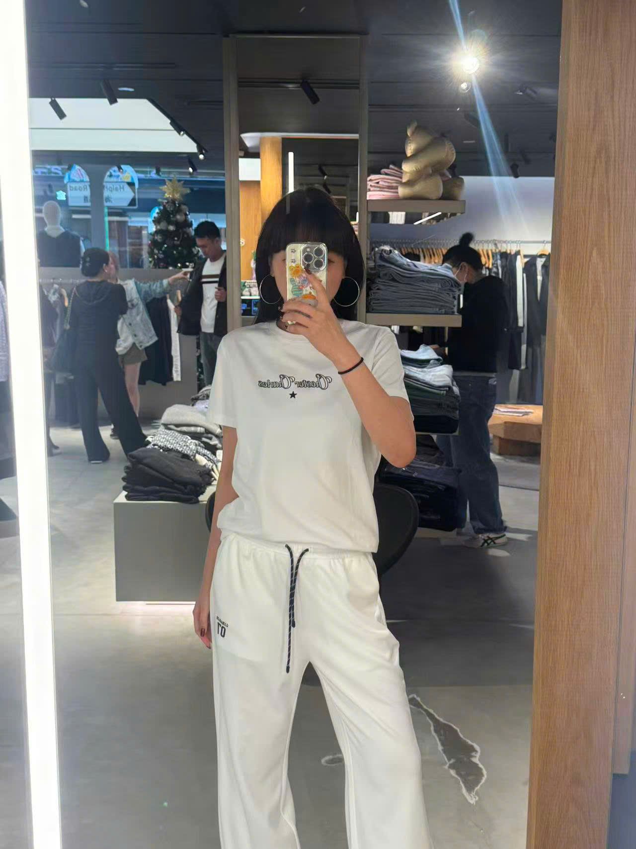  Quần thun trắng Logo 07 