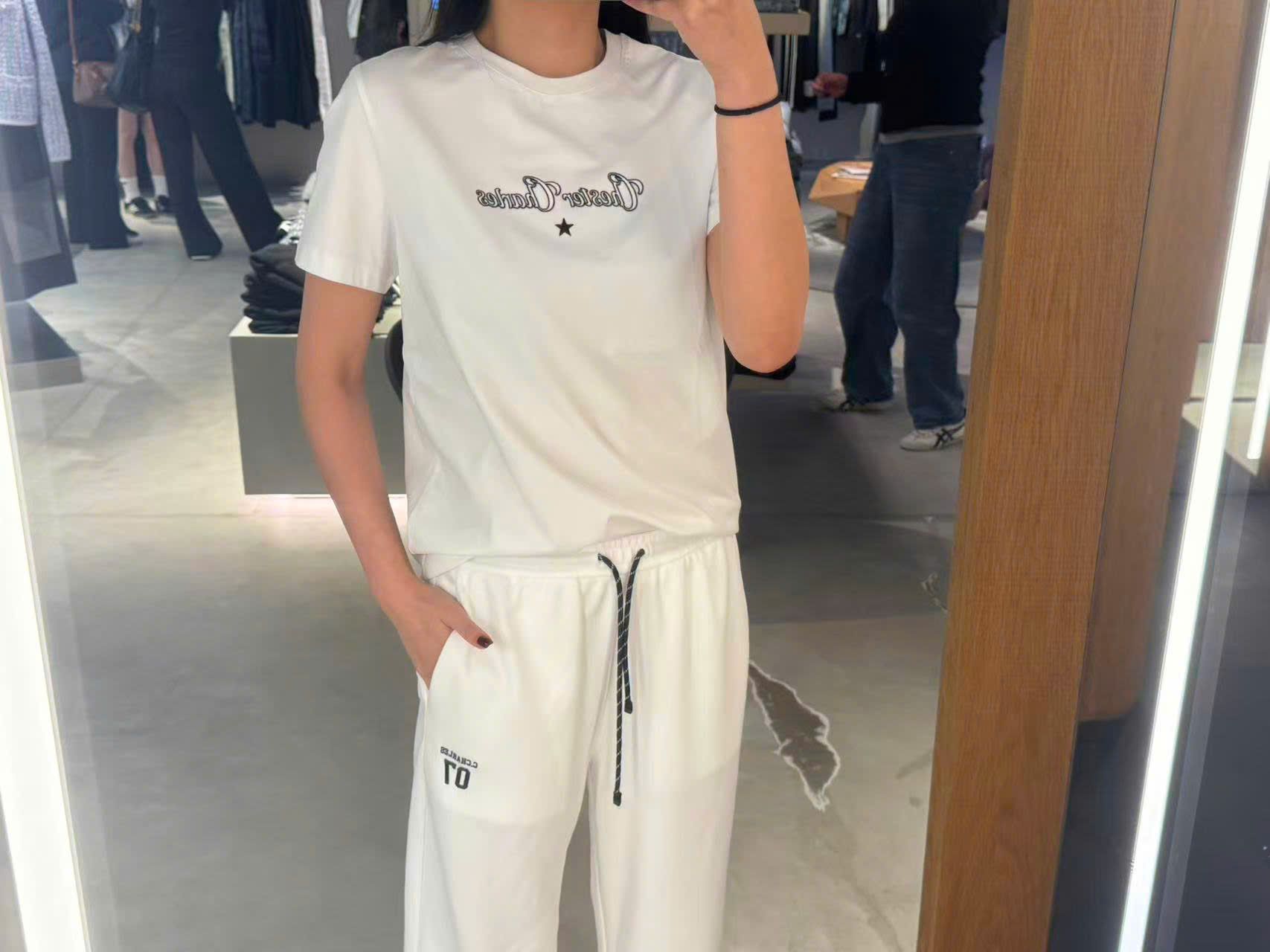  Quần thun trắng Logo 07 