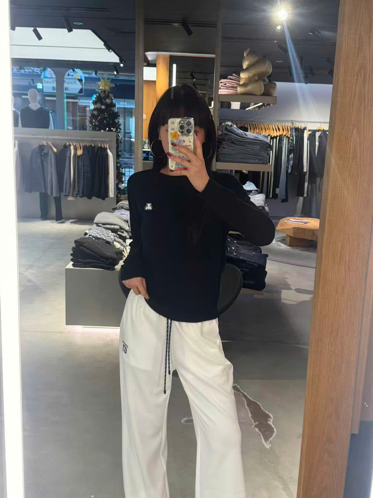  Quần thun trắng Logo 07 