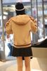  Áo khoác có mũ - dạ ep màu Camel 
