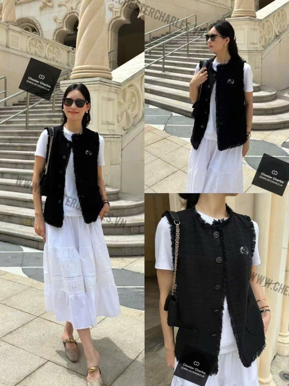  Vest ghile đen 