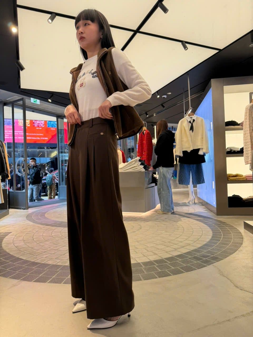  Áo Ghile lông nâu bông 