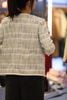  Áo tweed kẻ xanh vàng viền trắng 