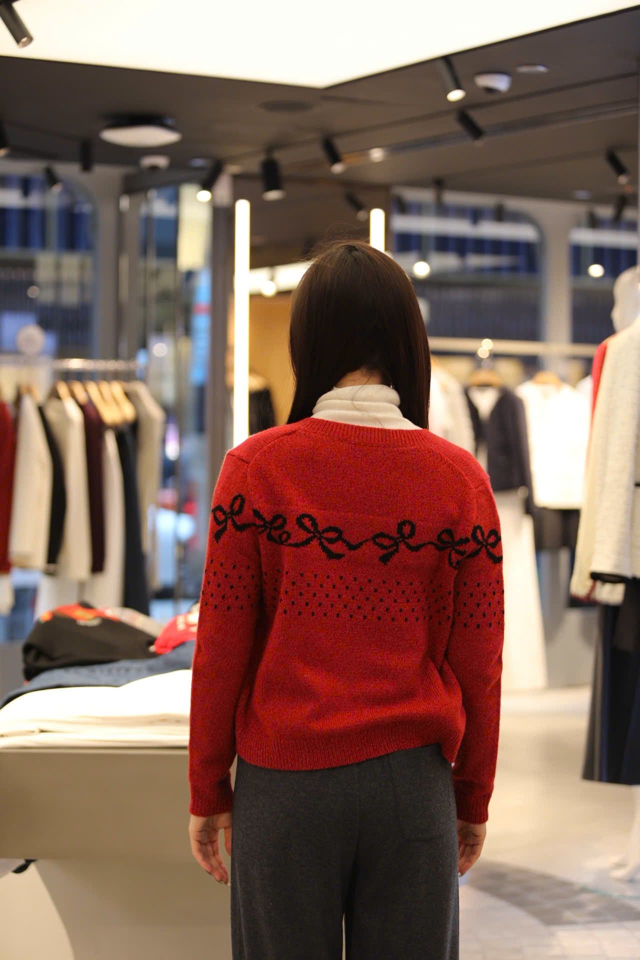  Áo CDG đỏ nơ đen 