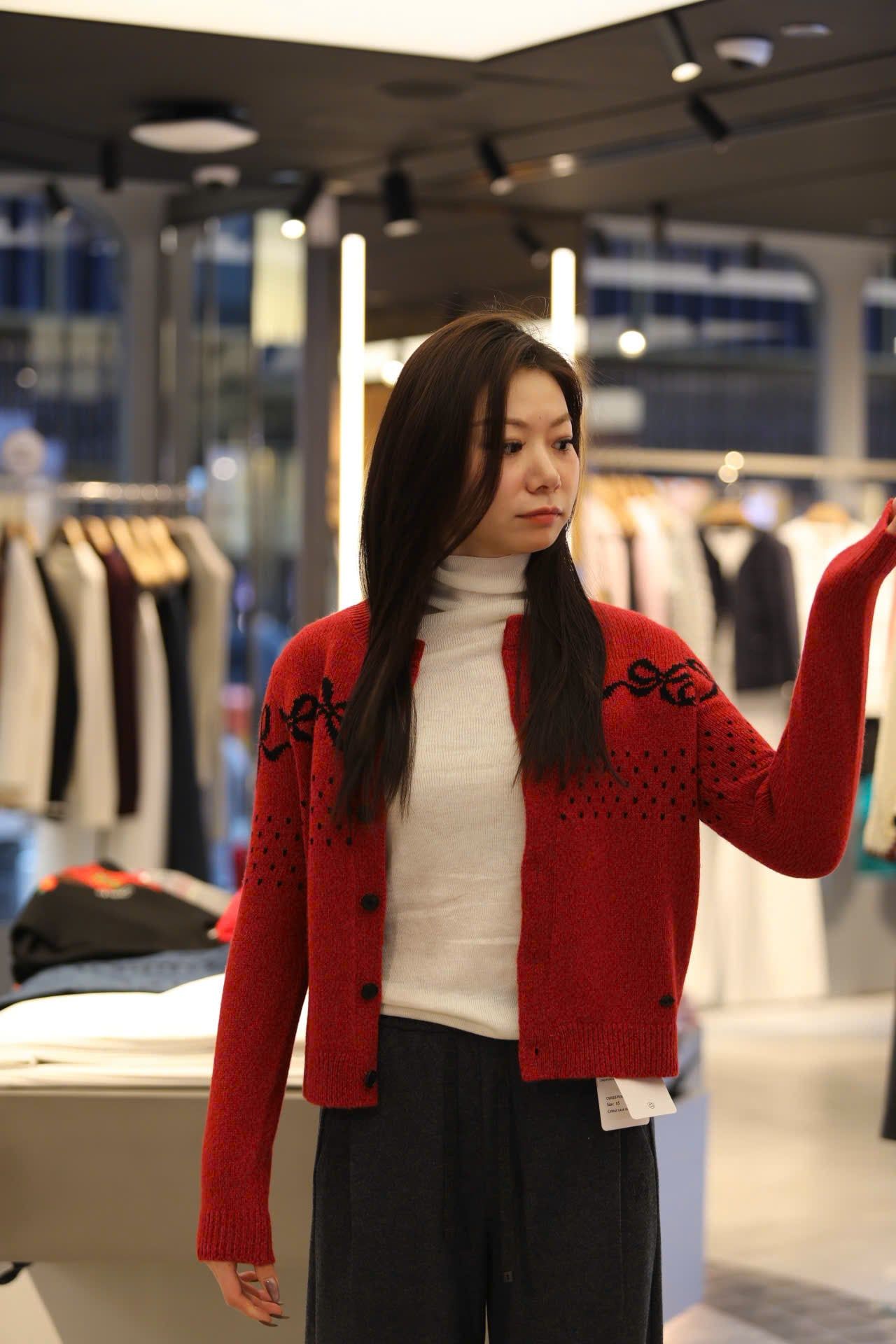  Áo CDG đỏ nơ đen 