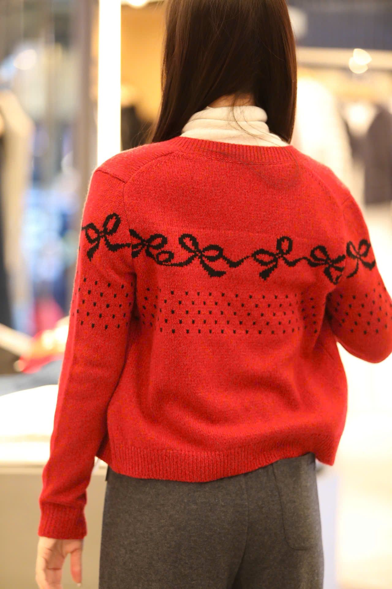  Áo CDG đỏ nơ đen 