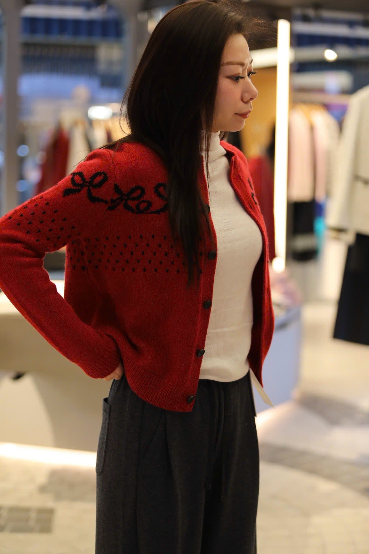  Áo CDG đỏ nơ đen 