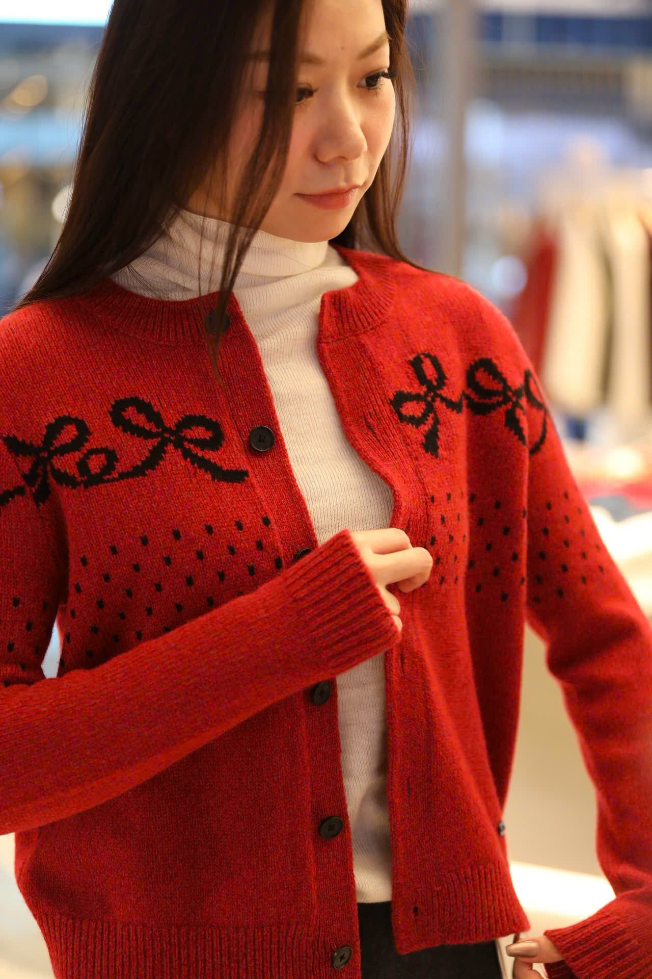  Áo CDG đỏ nơ đen 