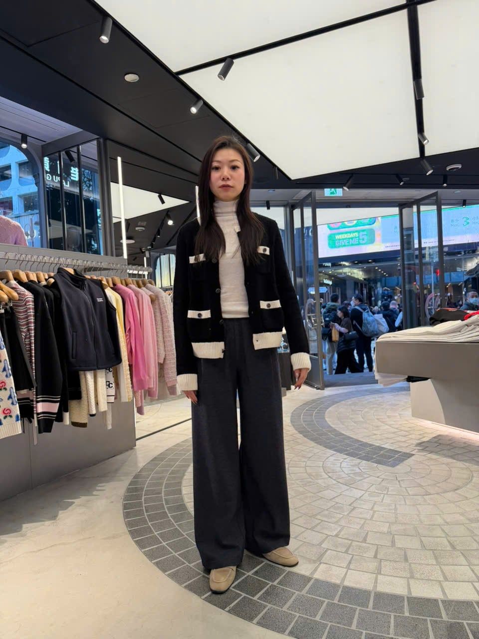  Quần dài len xám dây rút ( SET ) 