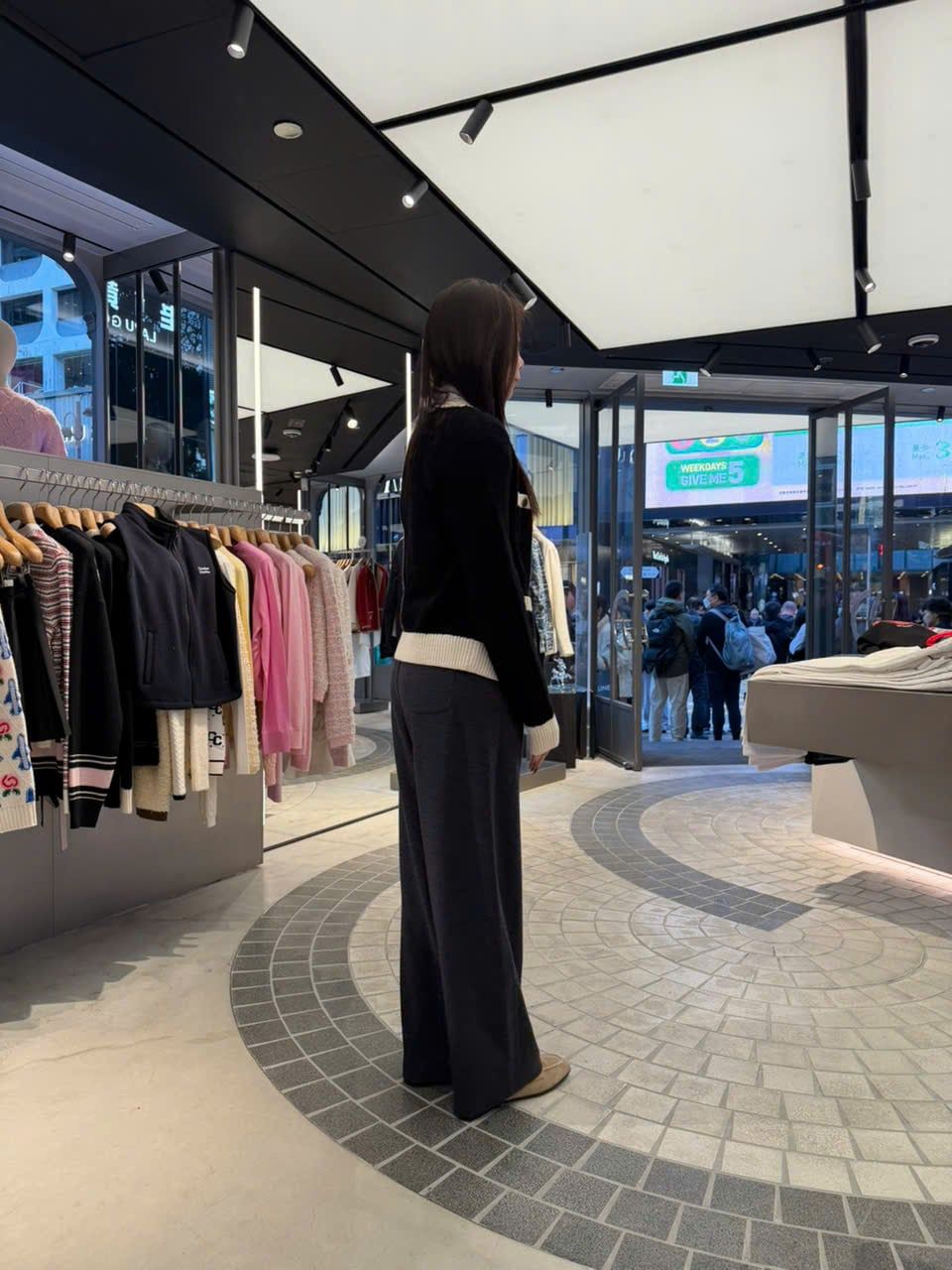  Quần dài len xám dây rút ( SET ) 