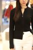  Áo khoác đen khóa Zip 2 chiều 